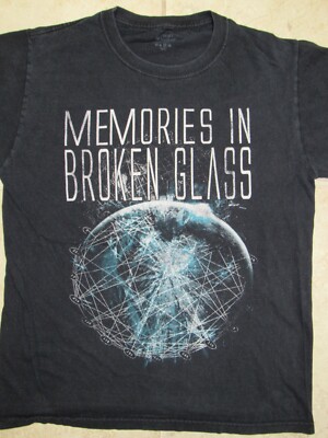 MEMORIES IN BROKEN GLASS Metal Band T-SHIRT Mens SMALL San Antonio Texas Cd Tour