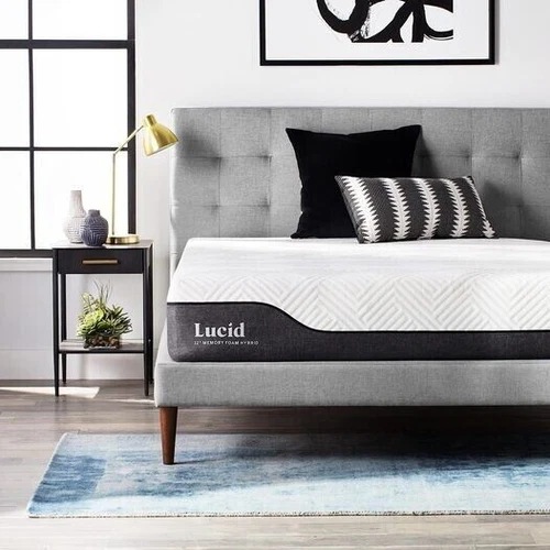 NEW and Unused: California King Lucid 12 inch Hybrid Mattress