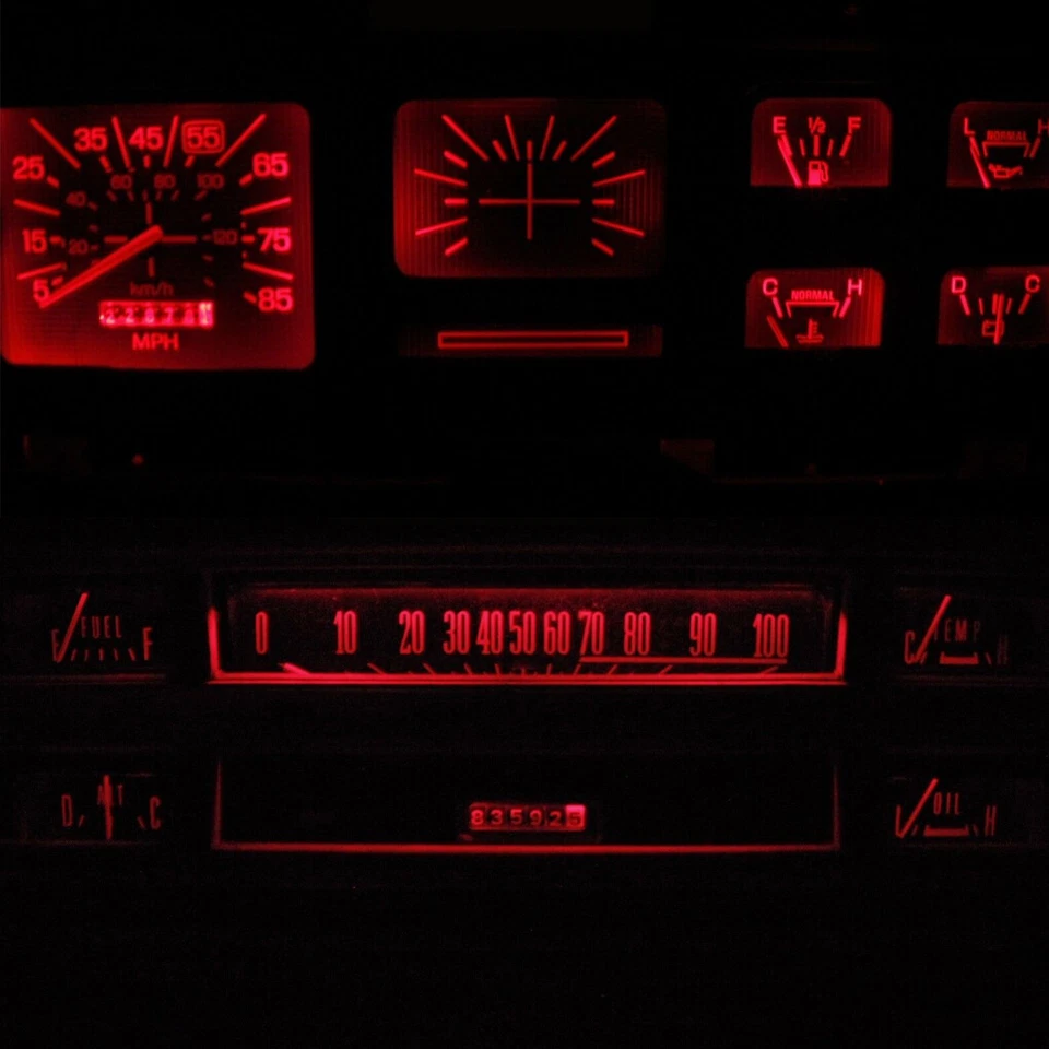 Medidor de cuadro de instrumentos rojo + LED de control de clima para Ford Mustang 2000-2003 Foto 4 de 4