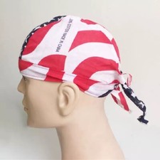 Unisex American National Day USA Flag Bandana Print Hat Patriotic Cap Headscarf