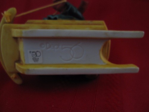 Vintage Dept 56 Christmas Ornament Whimsical Boy Riding a Sled - Picture 7 of 12
