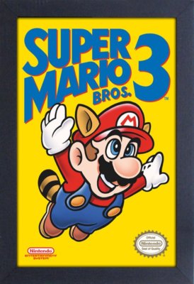 SUPER MARIO 3 VIDEO GAME 12x18 FRAMED GELCOAT POSTER NINTENDO