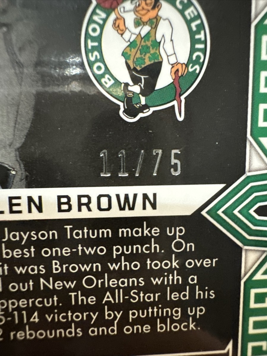2022-23 Obsidian Jaylen Brown Red Yellow Green Boston 2022-23 Obsidian Jaylen Brown Red Yellow Green Boston