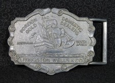 Livingston Wells  Co Belt Buckle - Foreign  Domestic Gold Dealers - Australia