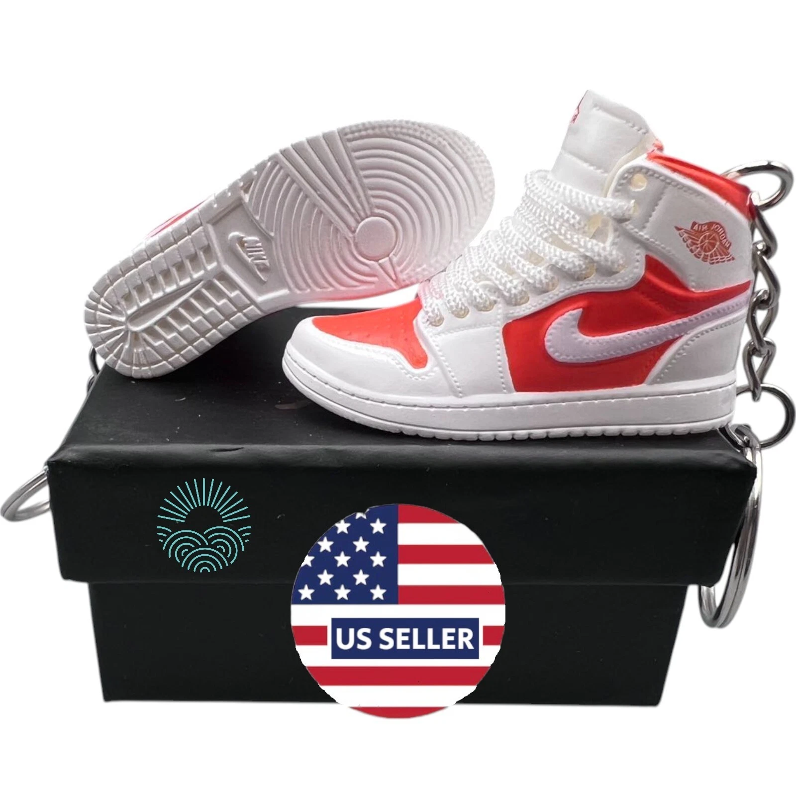 Porte clés Chaussures Mini Jordan / AJ Sneaker Trainer Keyrings   Collection 3D avec boîte