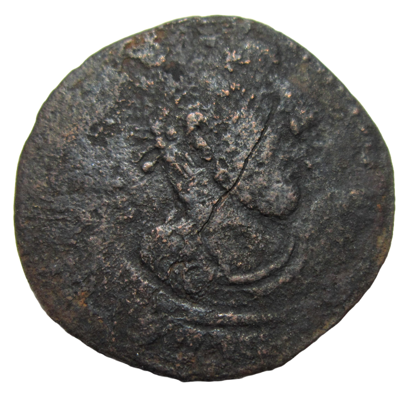 ARTUQIDES OF MARDIN. BRONZE FALS. HUSAM AL-DIN TIMURTASH, 1122-1152 AD. RAR