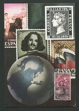 SPANIEN MK 1964 TAG DIA DEL SELLO STAMP ON STAMP CARTE MAXIMUM CARD MC CM d6479