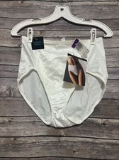 Vintage 90s Bali High Cut White Panties 2X Underwear XXL Flattens Tummy 8701