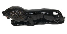 Ceramic  Stalking Black Panther  12" Figurine Made in Japan  MCM