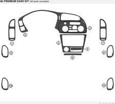 For Mitsubishi Mirage 1997 98 99 00 01 2002 Interior Wood Carbon Dash Trim Kit For Mitsubishi Mirage 1997 98 99 00 01 2002 Interior Wood Carbon Dash Trim Kit
