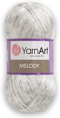 1 Ball  Melody, Chainette Yarn, Shiny Metallic Sheen Yarn for Knitting, Crochet,