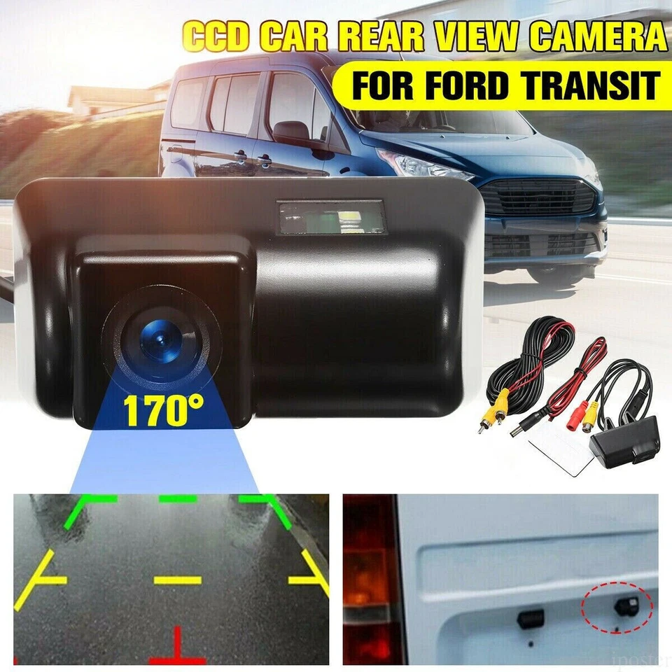 5" Car Monitor Windscreen Cap+Reversing Backup Camera Light LED For Ford Transit - Image 3 of 4