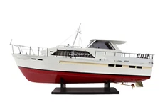 Chris Craft Commander 47 -  32" - Handcrafted Wooden Model Boat Ready Display