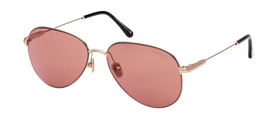 TOM FORD サングラス Tom Ford Porscha TF993 32E Gold Pink Metal Aviator