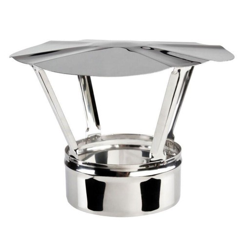 Acier Inoxydable Cheminée Rotatifs Bénitier 200 Mm/20,3 Cm Réchaud Brûleur à Bûches En Cap Ventilation Conduit Tuyau Pot Bird Guard ST200