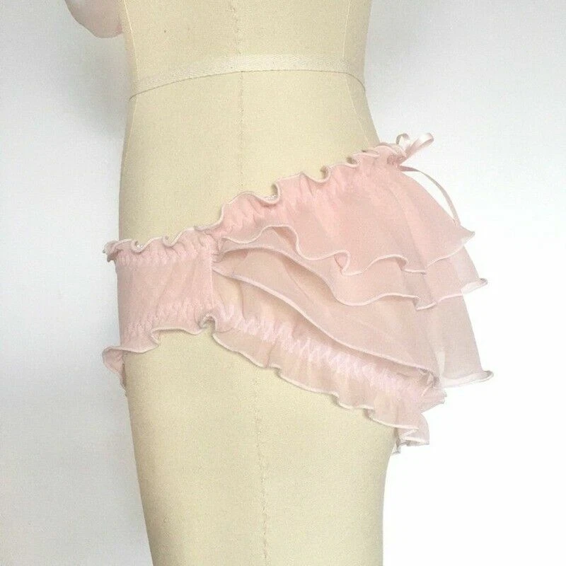 2 ШТ. Трусики с Открытой Пахотой Knickers Трусы Слоистые Грубые Frill Белье Lolita - Изображение 4 из 4