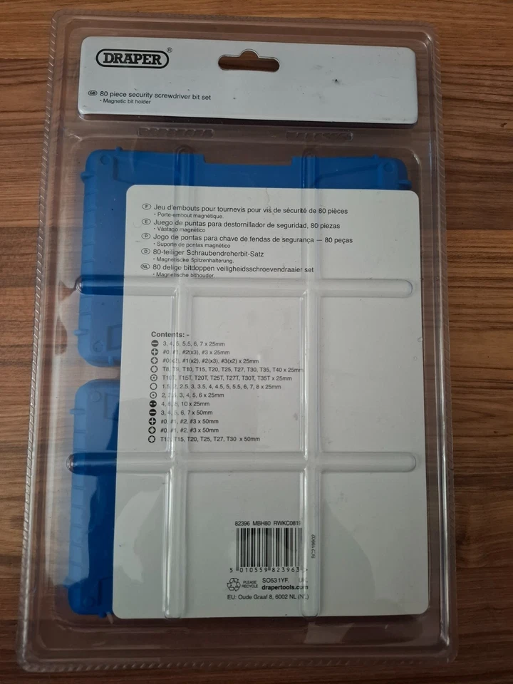 DRAPER SECURITY SCREWDRIVER BIT SET 80 PIECE WITH BIT HOLDER STOCK NO: 82396 - Image 3 of 3