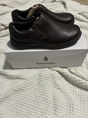Hush Puppies Lunar II Men s Size 8.5 Slip In On Shoes Dark Brown Leather