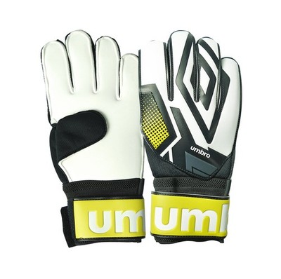 Umbro Adult Soccer Goalie Gloves, Yellow, Black, White, 1 Pair, Large size