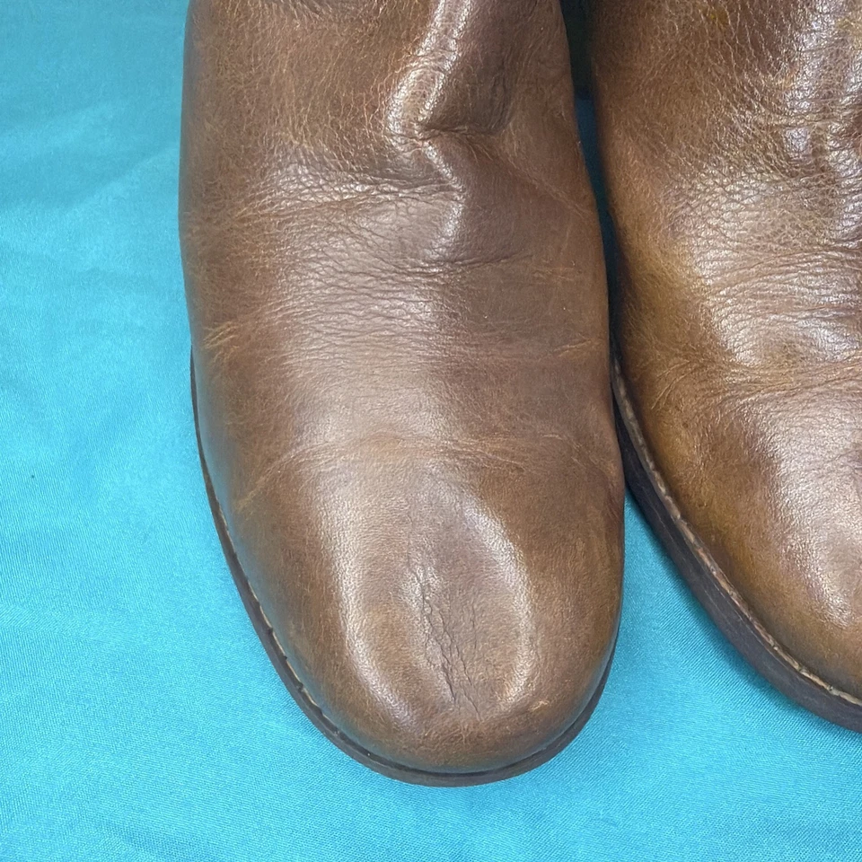 Merrell 女式 Shiloh 一脚蹬扣带踝棕色皮靴 8 码 — 第 4/4 张图片