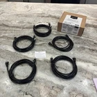 5-pack - RJ45 CAT-6 Ethernet Patch Internet Cable - Black - 10 ft/3 m NEW
