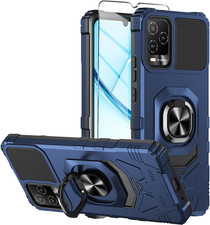 For BLU View 5 Pro Phone Case with Tempered Glass Screen Protector,Dual Layer Sh