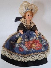 VINTAGE GERMAN TRADITIONAL COSTUME COLLECTABLE DOLL - GERMANY 1960s/70s - 4.25 "