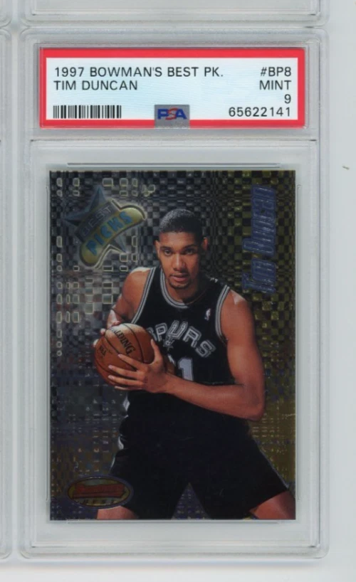 Bowman Tim Duncan Basketball Rookie Sports Trading Cards