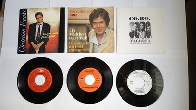 3 Single-Vinyl-Schallplatten: Christian Franke, Chris Roberts, Co.Ro