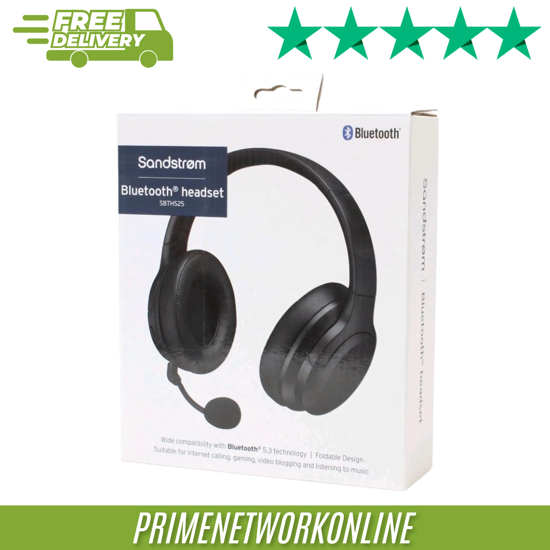 Sandstrom SBTHS25 Wireless Bluetooth Headset – Black 100% ORIGINAL ⭐⭐⭐⭐⭐
