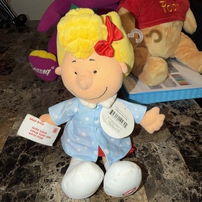 Hallmark Peanuts Sally Brown Plush Toy Doll Interactive Press Here