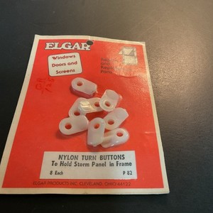 Elgar Nylon Turn Buttons 1 Package Of 8 Pieces  Unopened