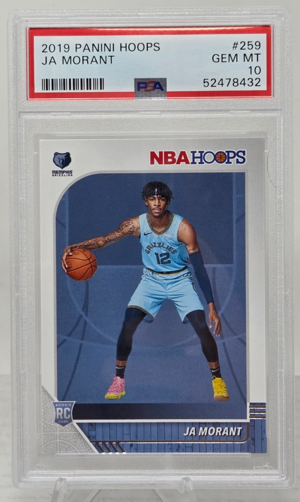 2019 Hoops JA MORANT Rookie Card PSA 10 Gem Mint
