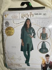 Harry Potter Slytherin Quidditch Robe Halloween Costume Sz Adult Medium 6 - 8