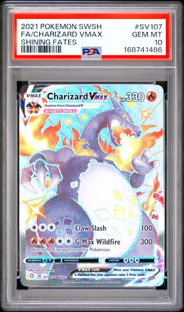 Pokemon Charizard VMAX Shining Fates Shiny Vault Full Art #SV107 PSA 10 Gem Mint
