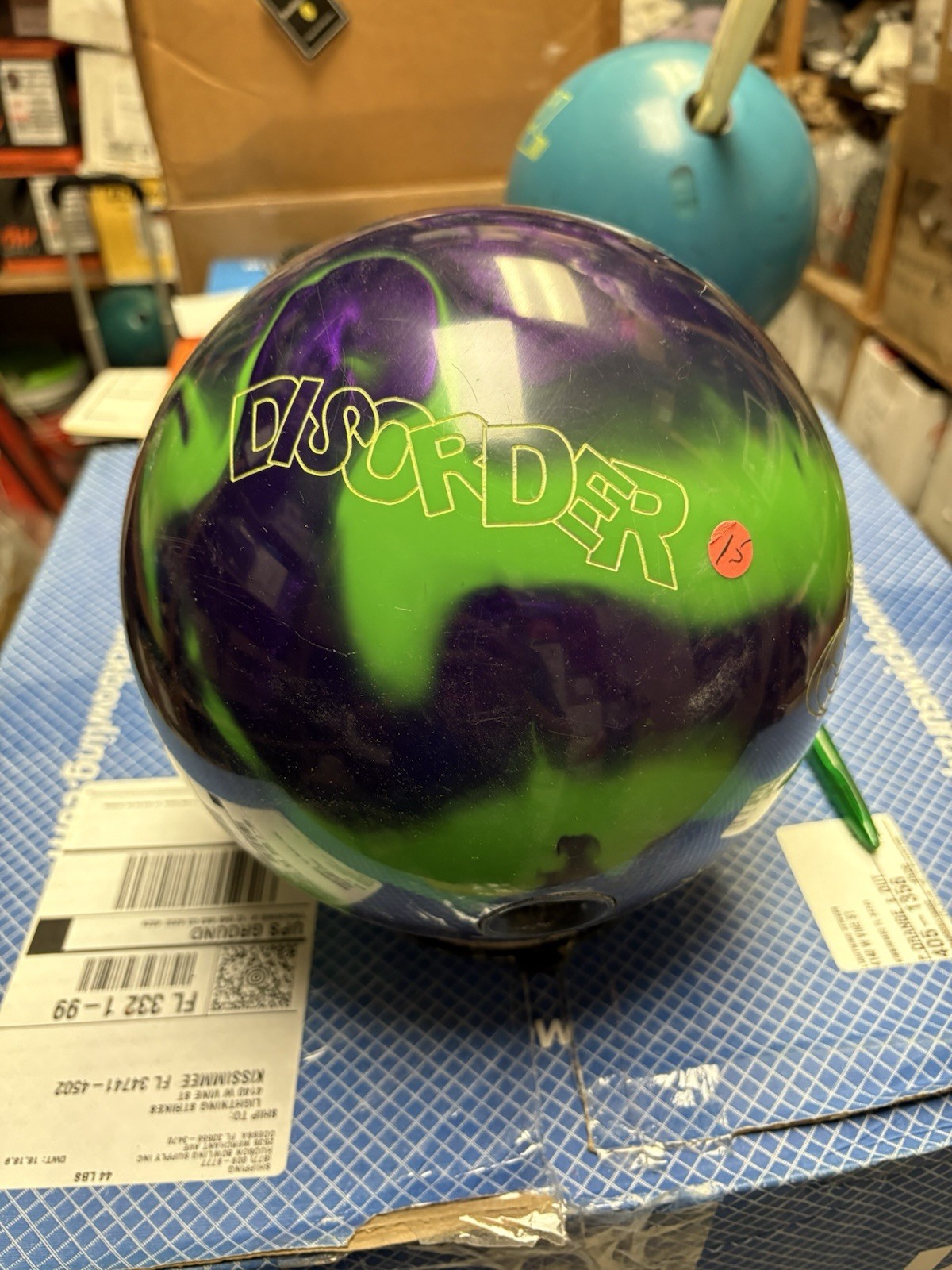 Used Colombia 300 Disorder Bowling Ball 15 Pounds