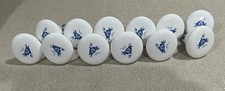 Vintage White Porcelain Small Cabinet Knobs Drawers Pulls With Screws Lot Of 12