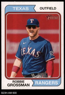 2023 Topps Heritage #600 Robbie Grossman Rangers 8 - NM/MT