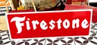 36" FIRESTONE Tires VINTAGE style Hand Painted Metal SIGN CAR TRUCK AUTO OIL GAS
