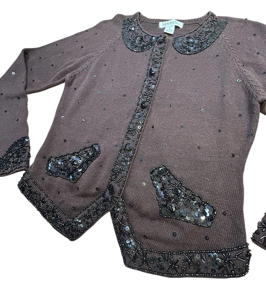 Años 90 Y2K Coqueta Preppy Suave Niña Cuentas Ramie Algodón Mujer’s Pequeña Foto 4 de 4