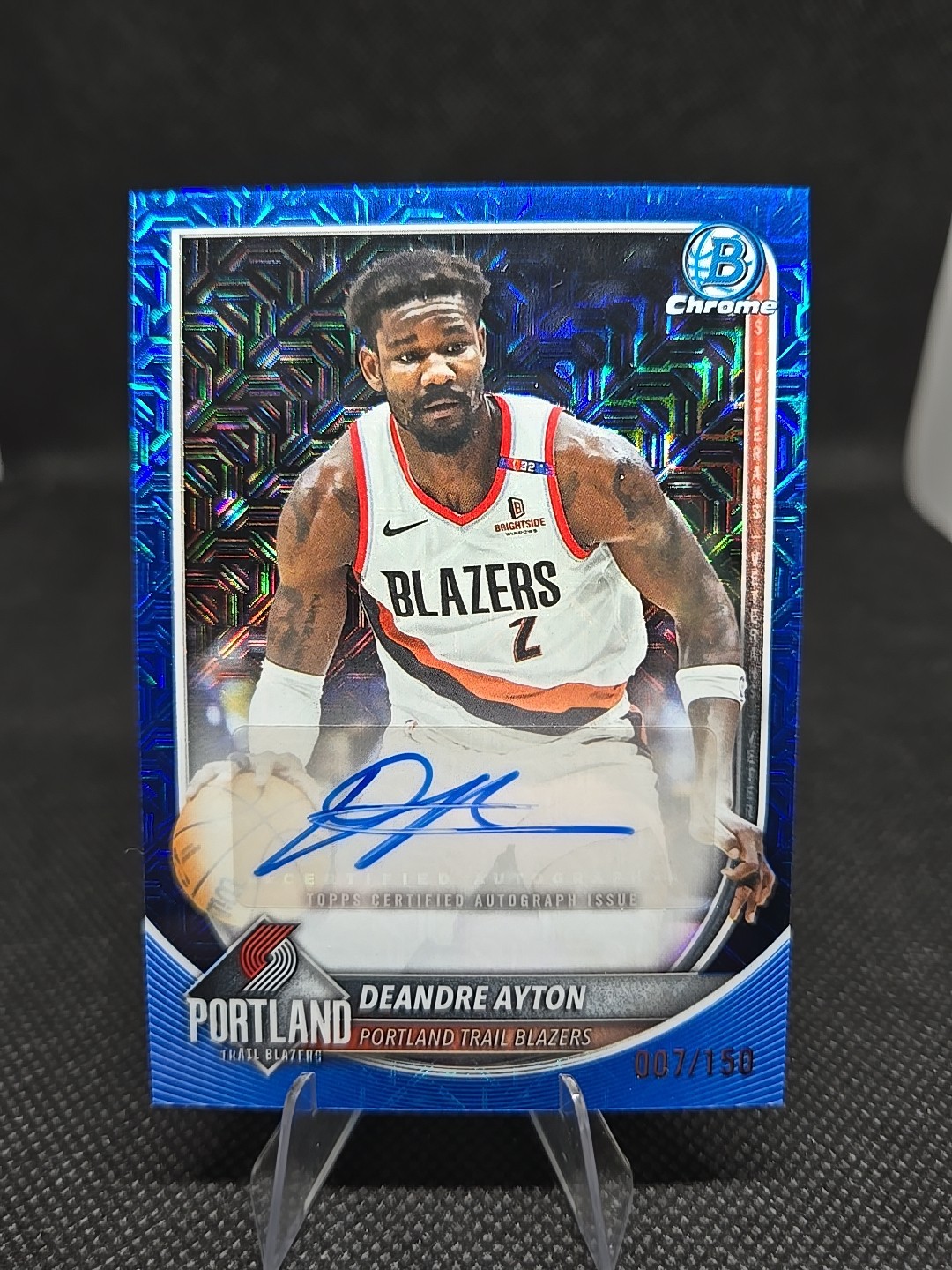 2025-26 Bowman Chrome Deandre Ayton Auto #BCA-DA [BLUE MOJO] /150 Trail Blazers