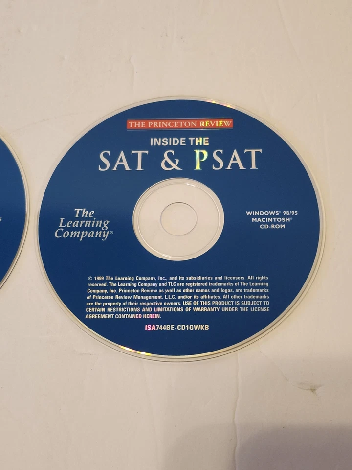 The PRINCETON REVIEW Inside The ACT PSAT SAT 2 Discos CD ROM Set Homeschool Aide Foto 3 de 3