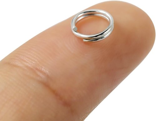 100Pcs Small Key Rings Mini Keyring Rings Split Rings for Keychains ...