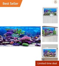 72x24 inches Vinyl Underwater Theme Aquarium Background Colorful Coral Tropic...