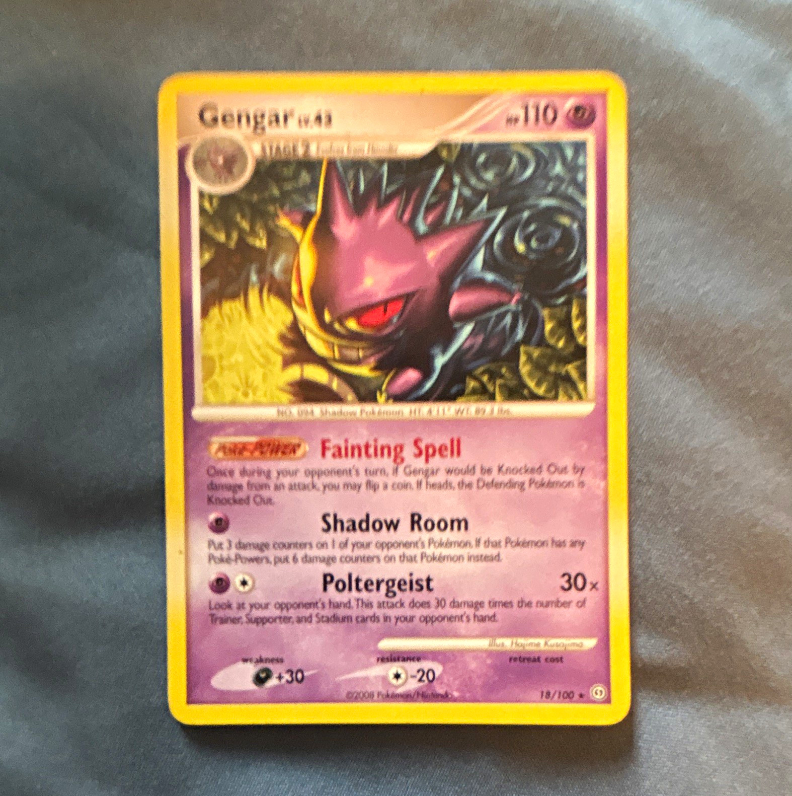 Pokemon Company Gengar 18/100 Stormfront Rare Regular English 2008 110 HP