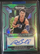 2022-23 Prizm Draft Picks Alex Barcello College Penmanship Green Auto #CP-ABA
