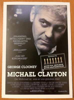 Michael Clayton - Filmkarte Filmplakatkarte Cinema- George Clooney Tilda Swinton
