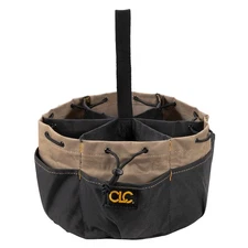 CLC 18 Pocket Drawstring Bucket Bag with Easy Lock and Release Strap, Model 1148
