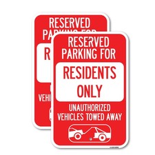 Reserved Parking Sign Reserved Parking for Resi Heavy Gauge Metal Parking Sign