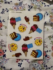Rare Vintage sticker  NEW SHEET Trend Scratch N & Sniff Ice Cream smell 80's